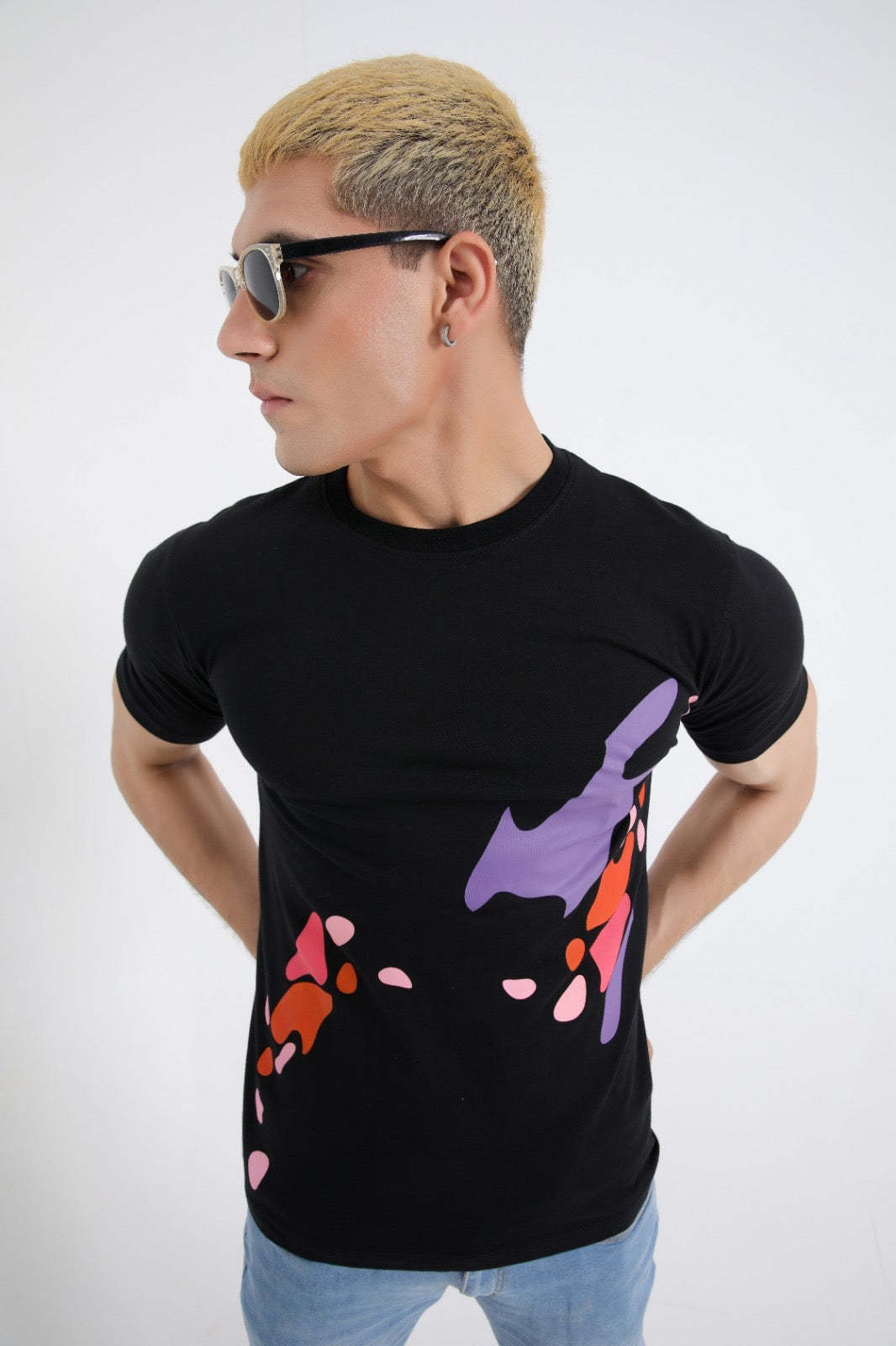 Black T-Shirt With Appliqué